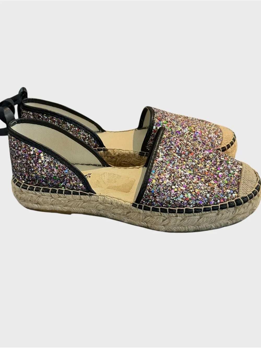 Revolve Free People Paradise Multicolor Glitter Espadrille Ankle-Tie Flats